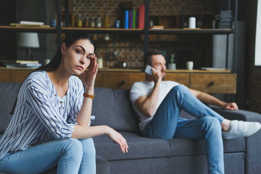 boring relationship husband ignoring wife